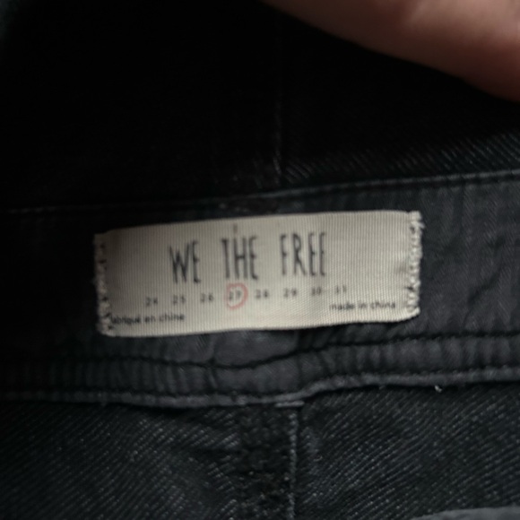 We The Free Black Gray Denim Overalls 27 - Picture 7 of 10